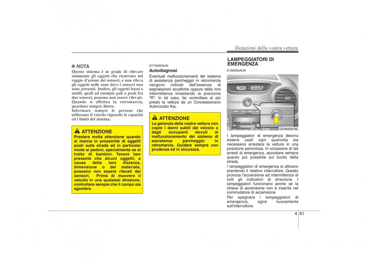 KIA Carens II 2 manuale del proprietario / page 146