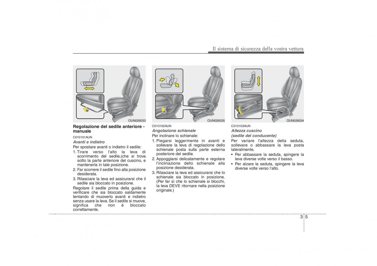 KIA Carens II 2 manuale del proprietario / page 20