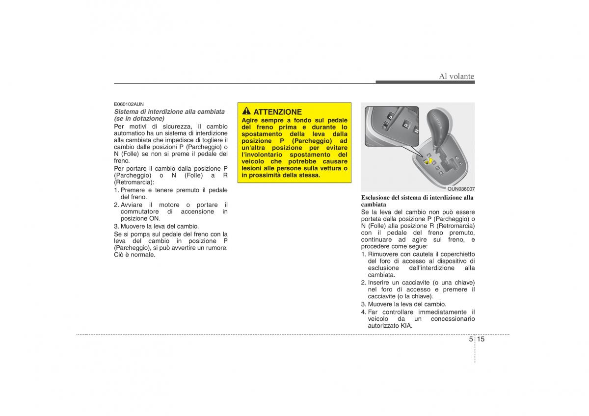 KIA Carens II 2 manuale del proprietario / page 209