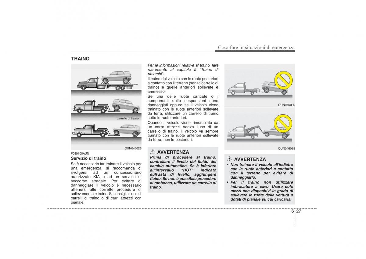 KIA Carens II 2 manuale del proprietario / page 272