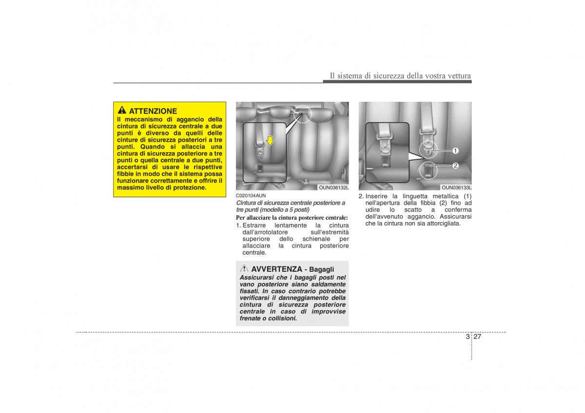 KIA Carens II 2 manuale del proprietario / page 42