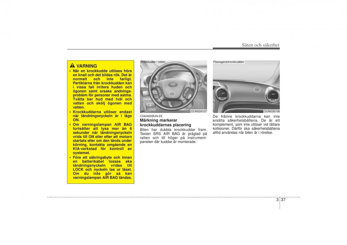 KIA Carens II 2 instruktionsbok / page 55