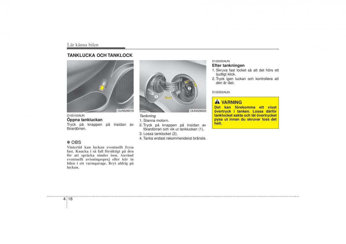 KIA Carens II 2 instruktionsbok / page 87