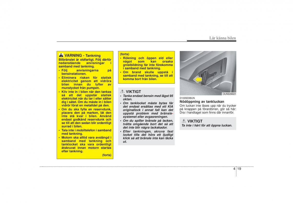 KIA Carens II 2 instruktionsbok / page 88