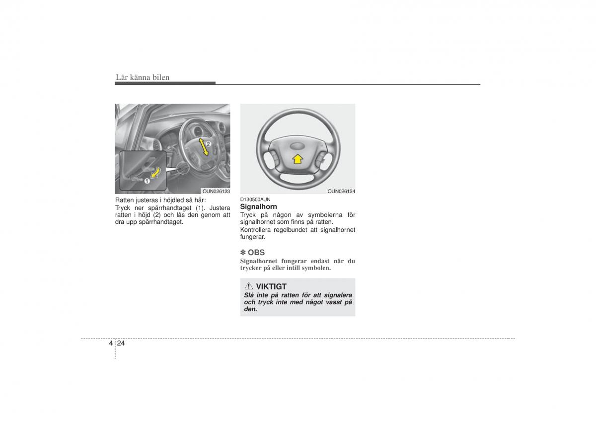 KIA Carens II 2 instruktionsbok / page 93