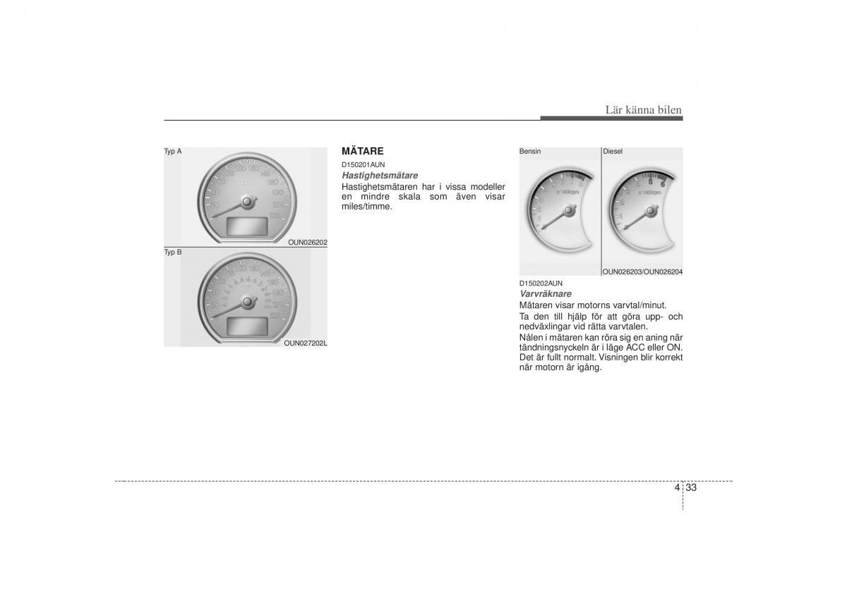 KIA Carens II 2 instruktionsbok / page 102