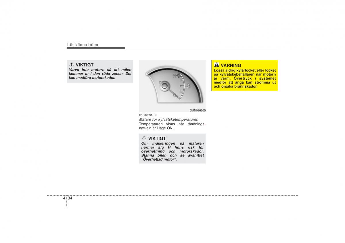 KIA Carens II 2 instruktionsbok / page 103