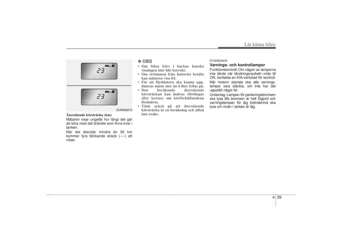 KIA Carens II 2 instruktionsbok / page 108