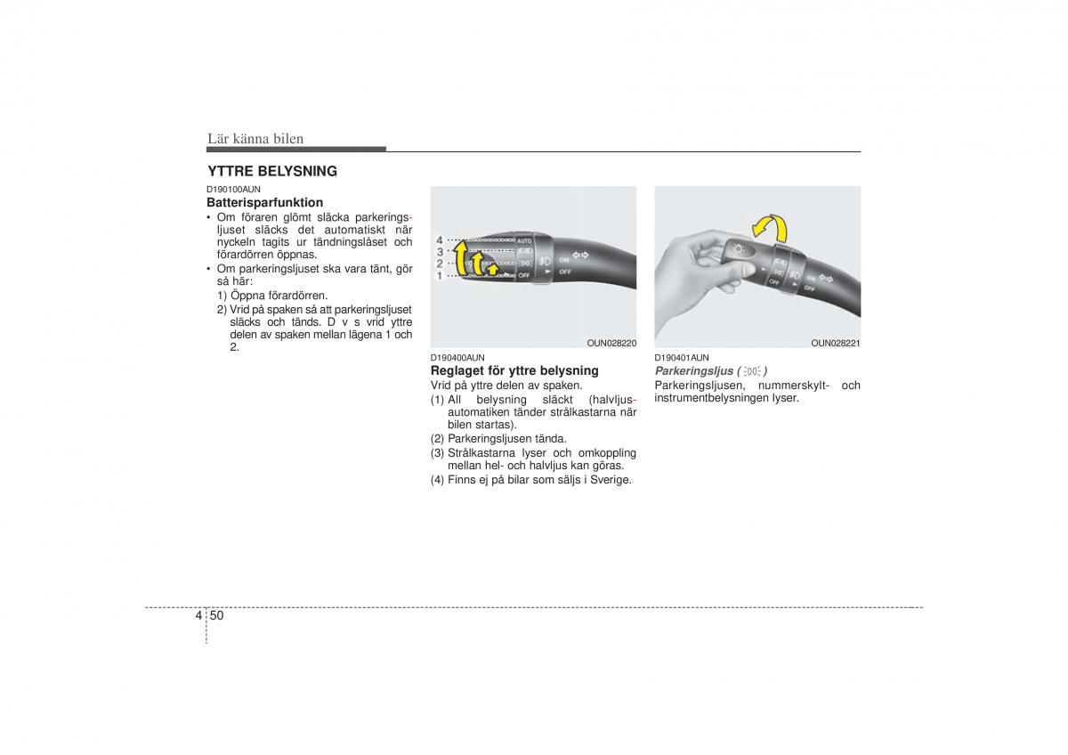 KIA Carens II 2 instruktionsbok / page 119