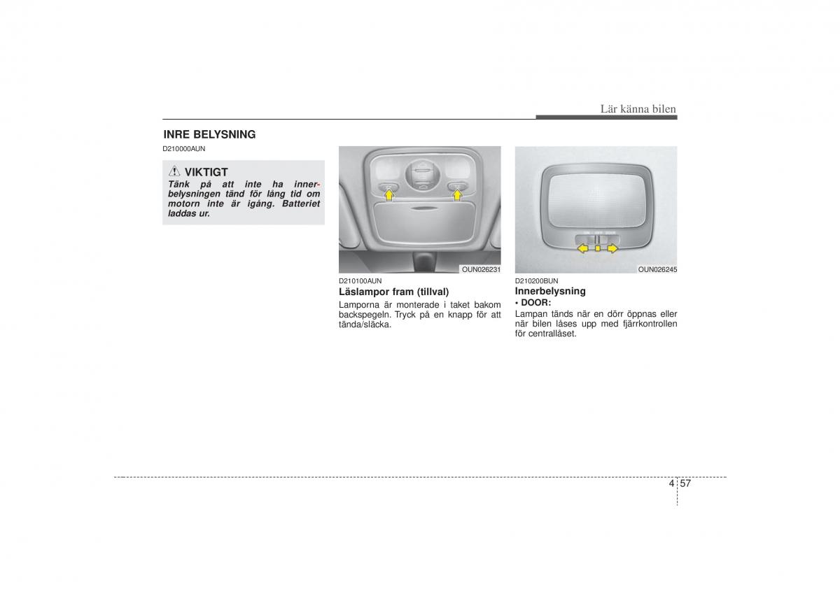 KIA Carens II 2 instruktionsbok / page 126