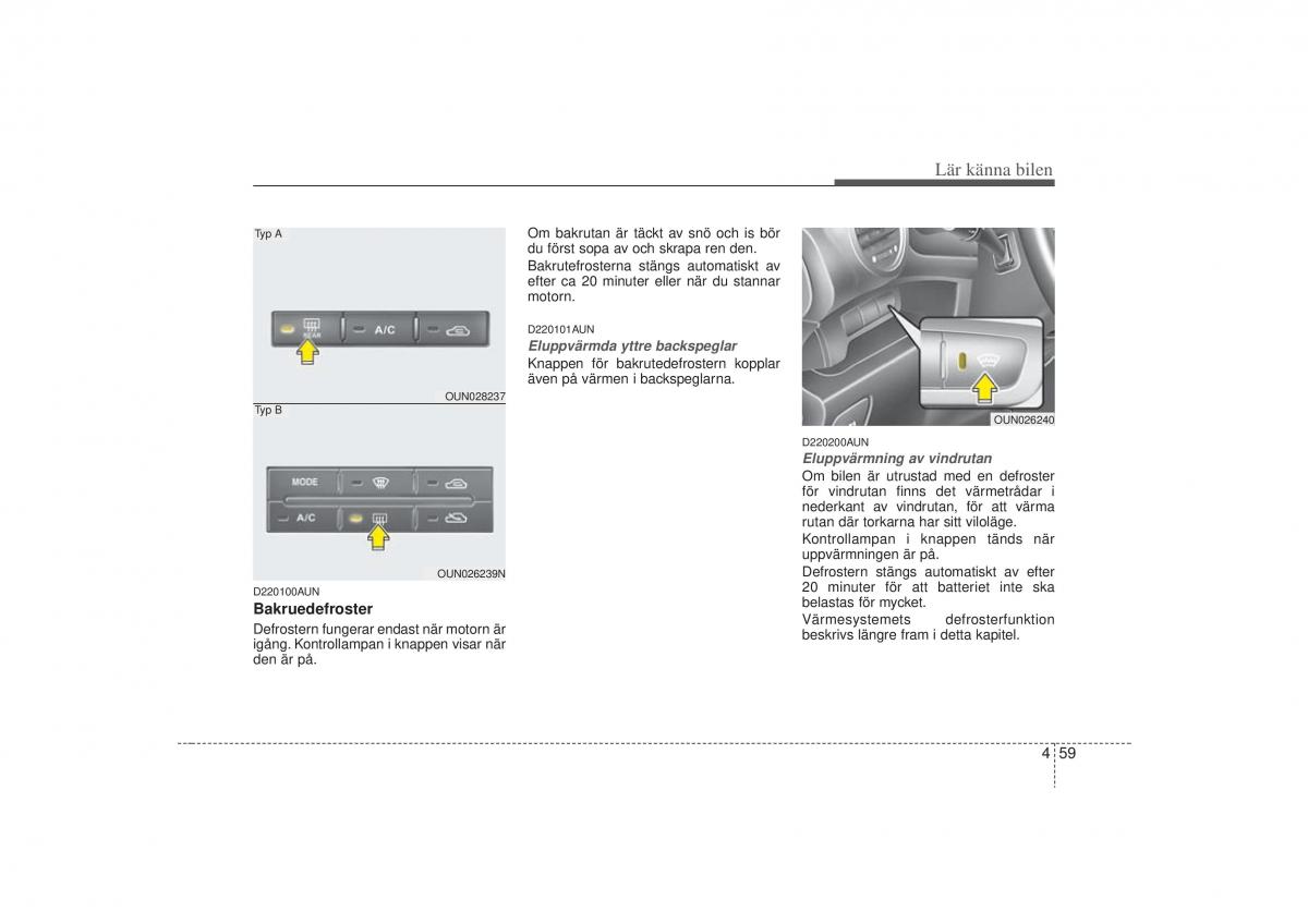 KIA Carens II 2 instruktionsbok / page 128