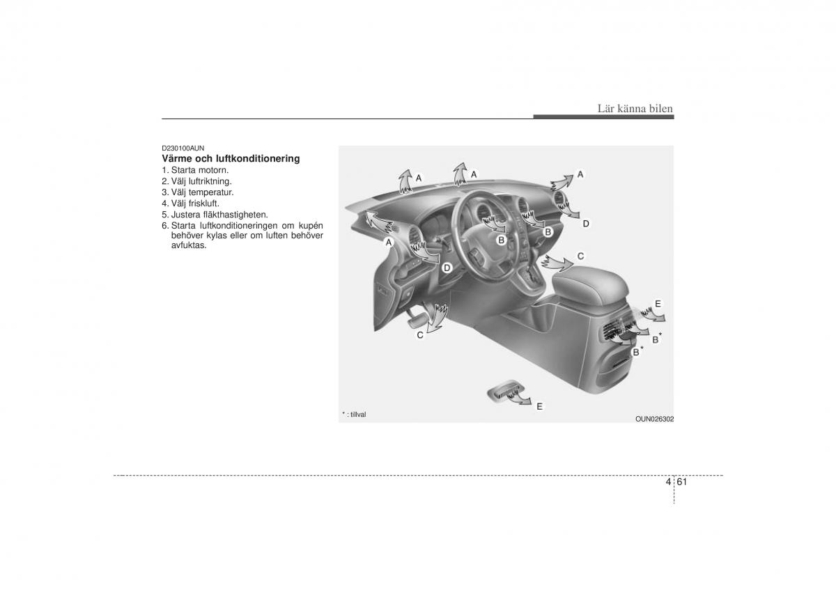 KIA Carens II 2 instruktionsbok / page 130