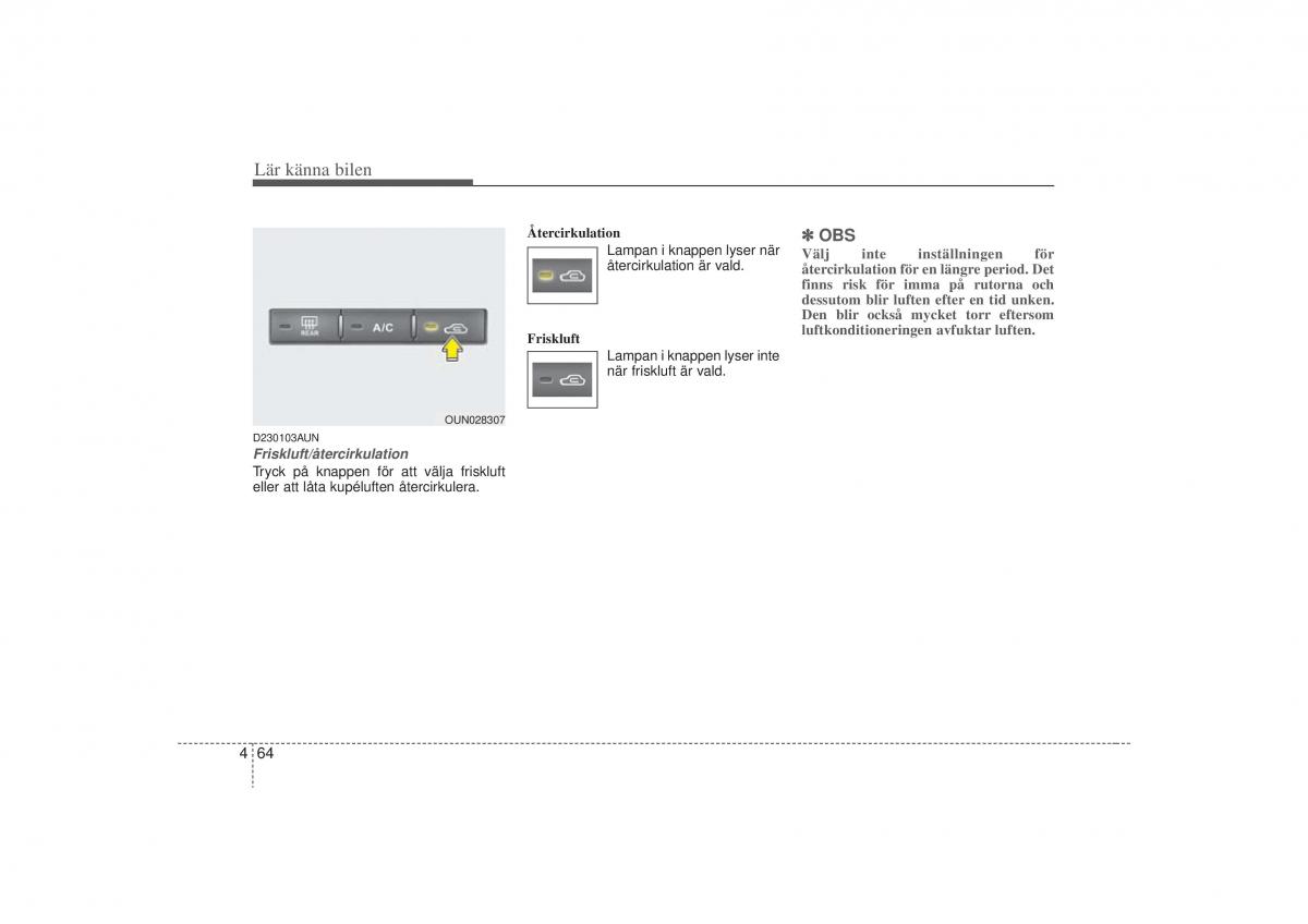 KIA Carens II 2 instruktionsbok / page 133