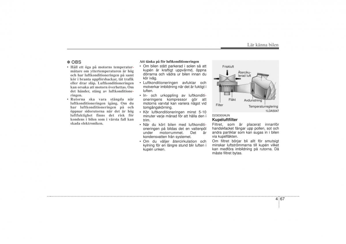 KIA Carens II 2 instruktionsbok / page 136