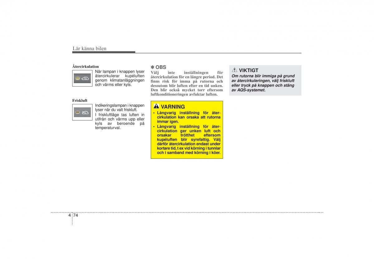 KIA Carens II 2 instruktionsbok / page 143