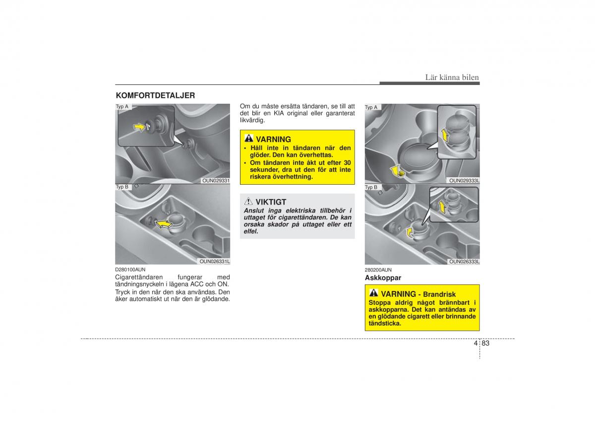 KIA Carens II 2 instruktionsbok / page 152