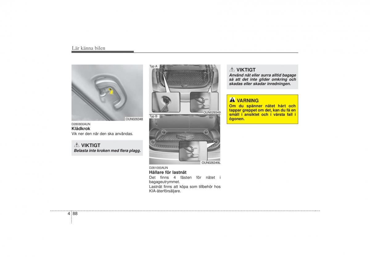 KIA Carens II 2 instruktionsbok / page 157