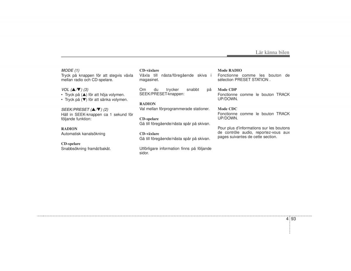 KIA Carens II 2 instruktionsbok / page 162