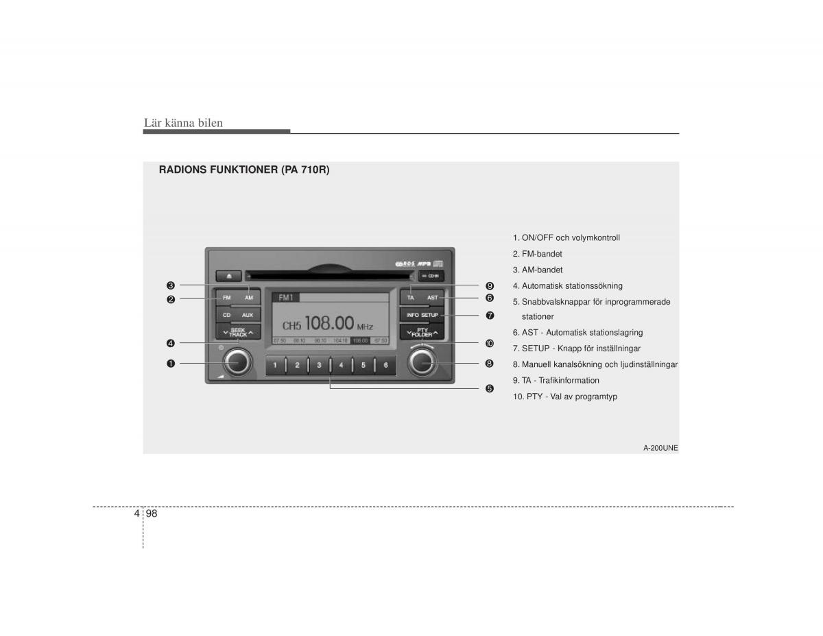 KIA Carens II 2 instruktionsbok / page 167