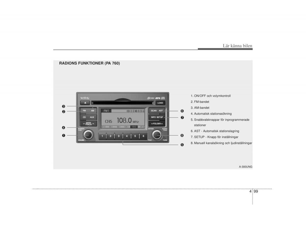 KIA Carens II 2 instruktionsbok / page 168