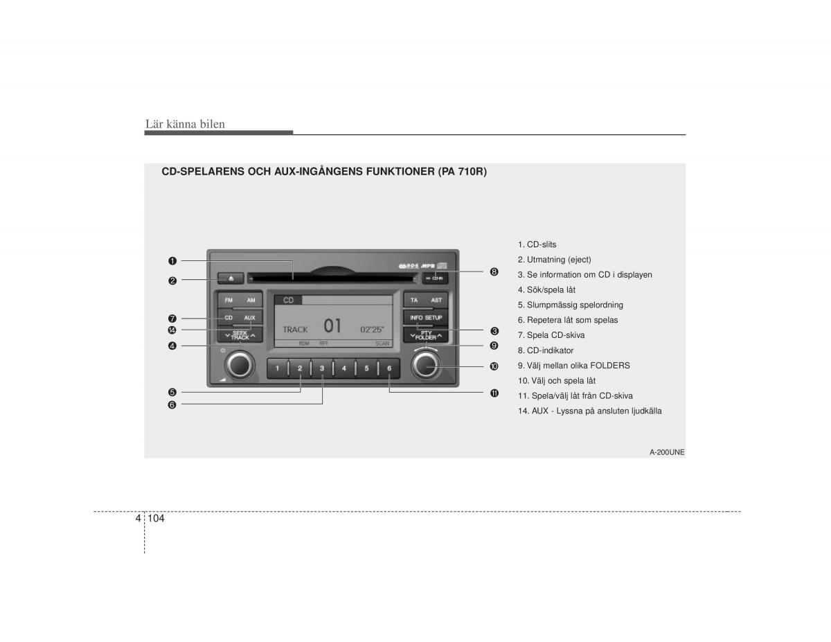 KIA Carens II 2 instruktionsbok / page 173