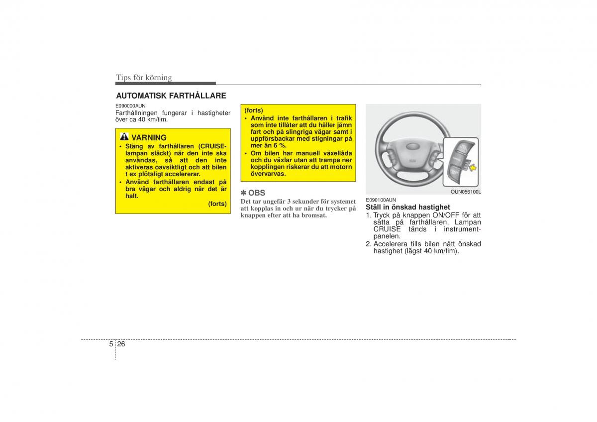 KIA Carens II 2 instruktionsbok / page 215