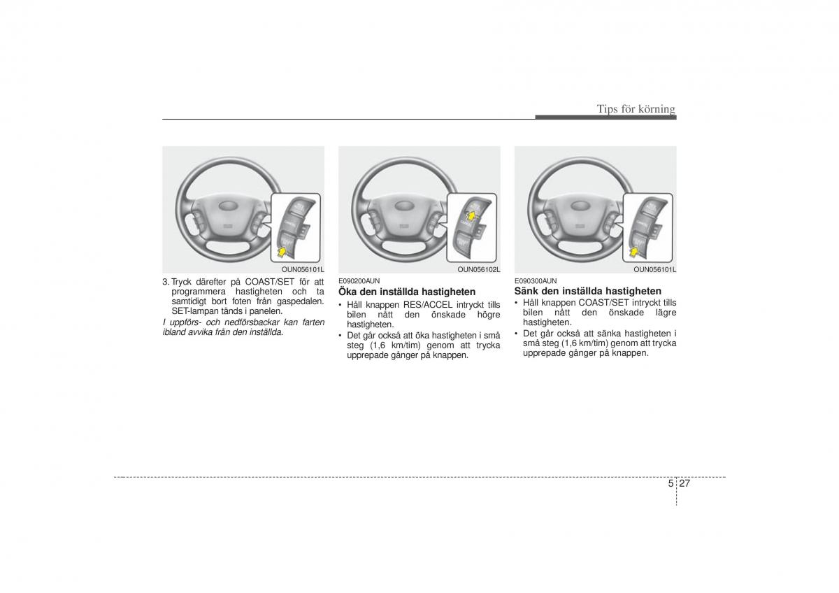 KIA Carens II 2 instruktionsbok / page 216