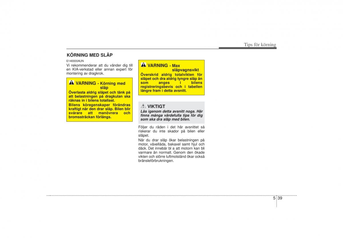 KIA Carens II 2 instruktionsbok / page 228