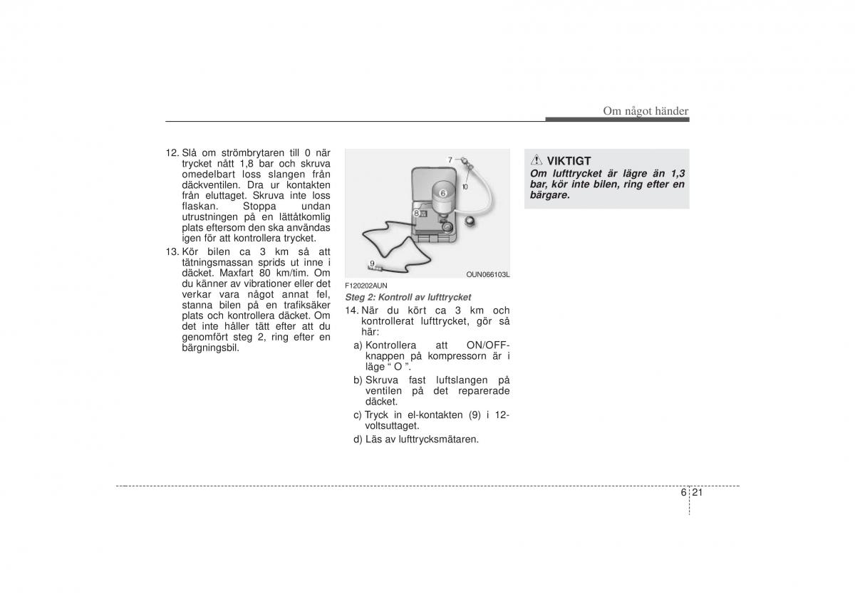 KIA Carens II 2 instruktionsbok / page 257