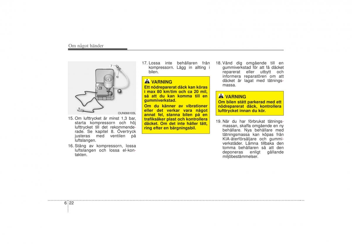 KIA Carens II 2 instruktionsbok / page 258