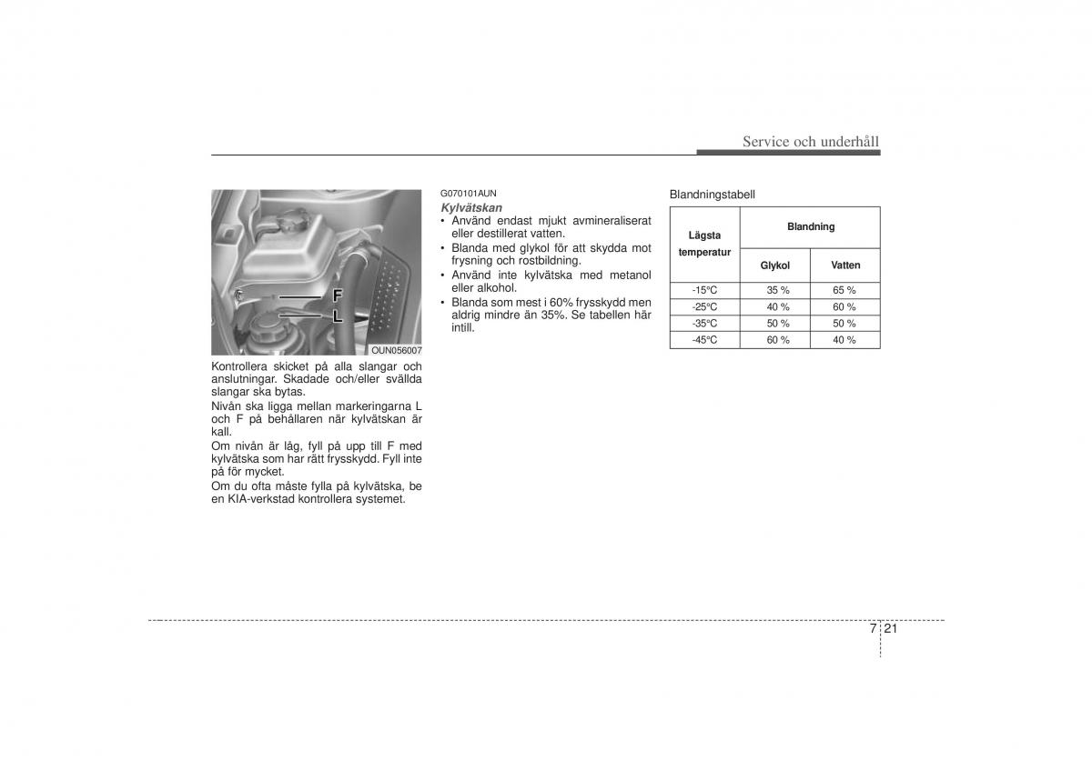 KIA Carens II 2 instruktionsbok / page 287