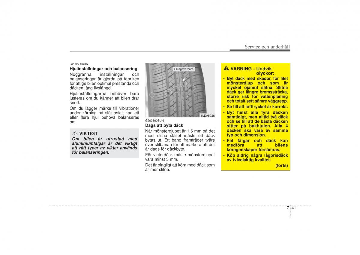 KIA Carens II 2 instruktionsbok / page 307