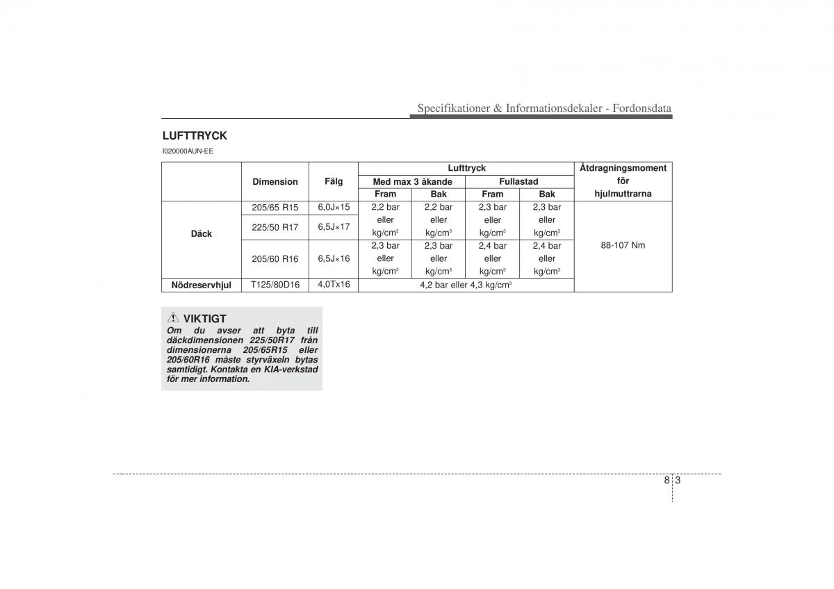 KIA Carens II 2 instruktionsbok / page 339