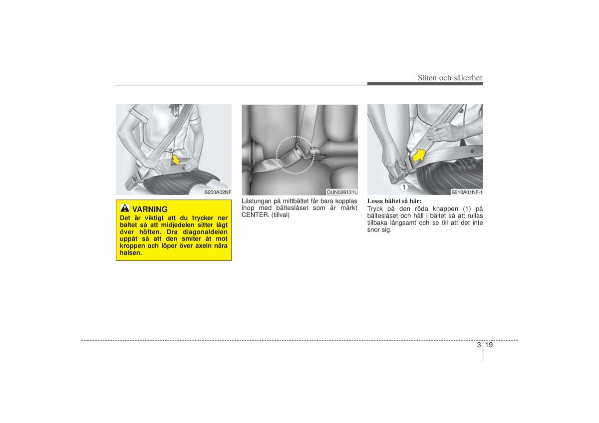 KIA Carens II 2 instruktionsbok / page 37