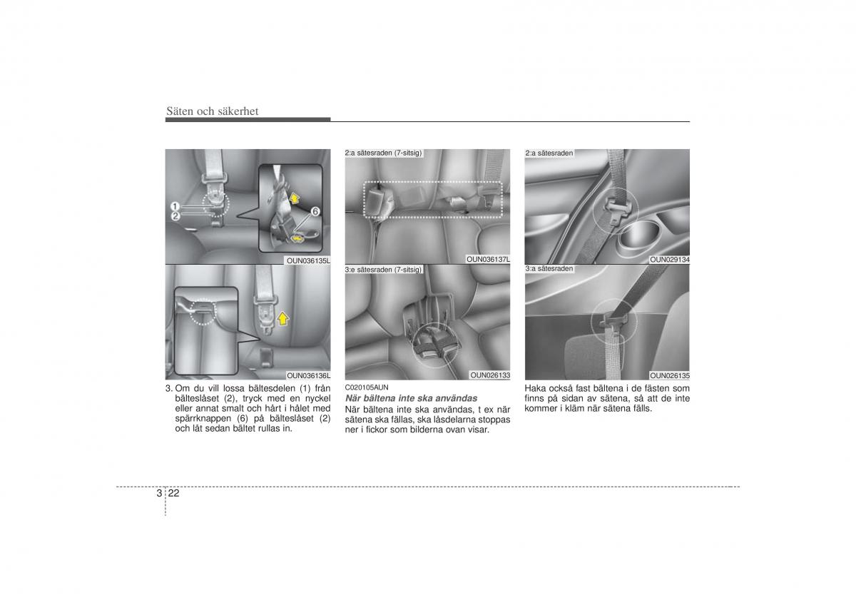 KIA Carens II 2 instruktionsbok / page 40