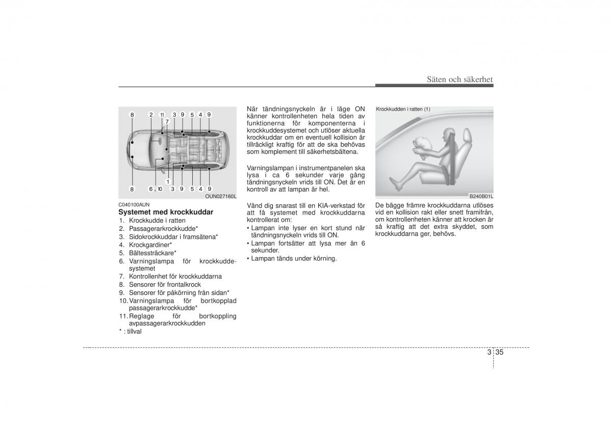 KIA Carens II 2 instruktionsbok / page 53