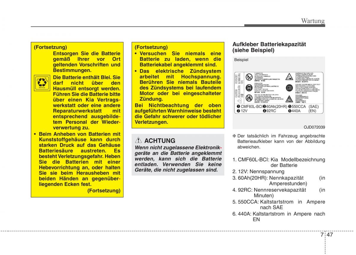 KIA Carens III 3 Handbuch / page 635