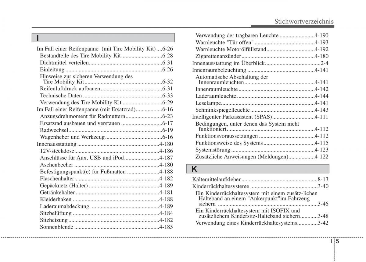 KIA Carens III 3 Handbuch / page 717