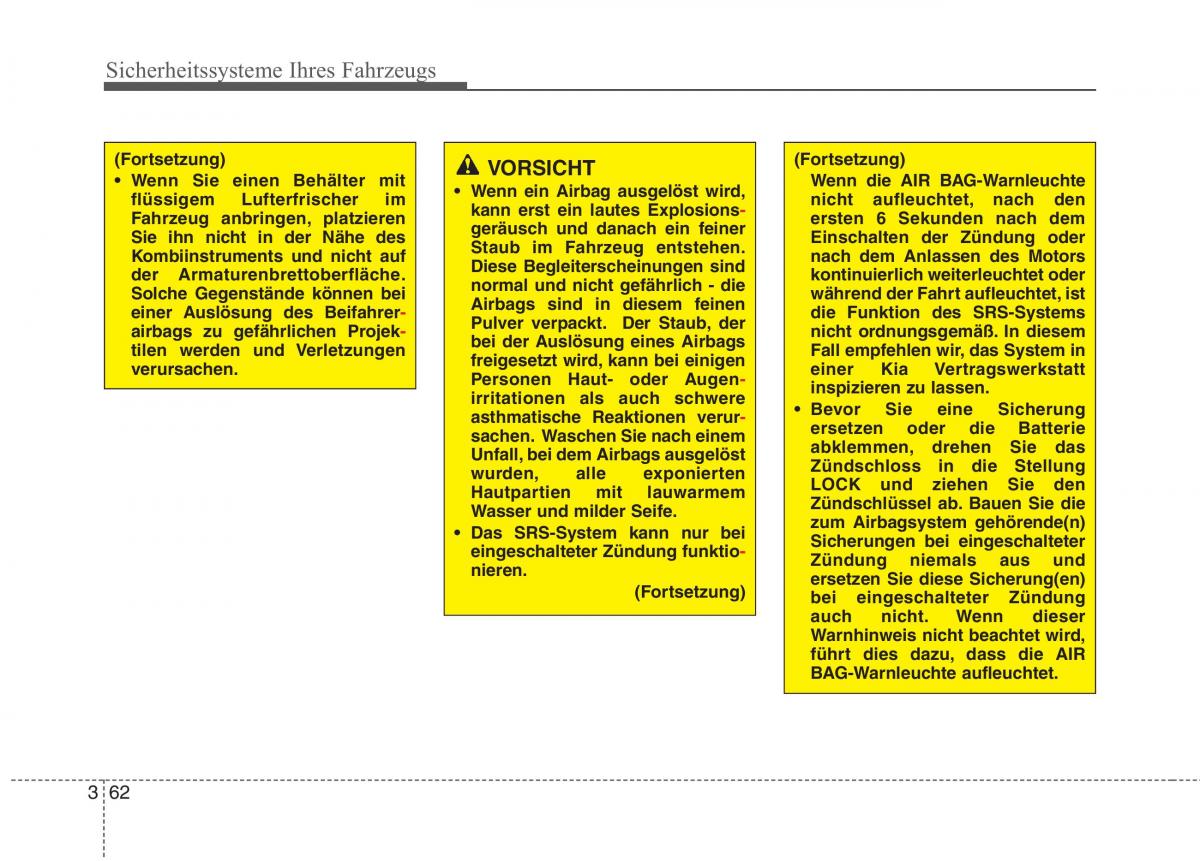 KIA Carens III 3 Handbuch / page 81