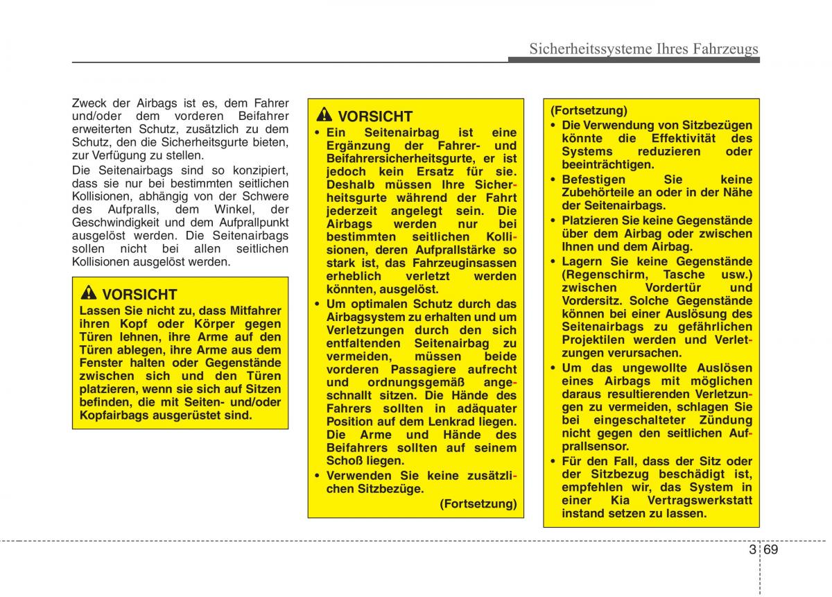 KIA Carens III 3 Handbuch / page 88