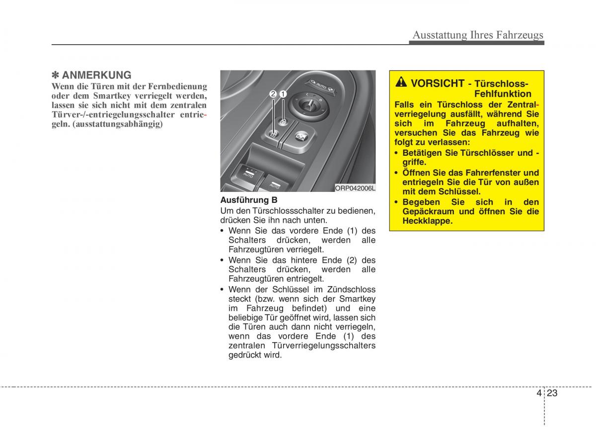 KIA Carens III 3 Handbuch / page 121