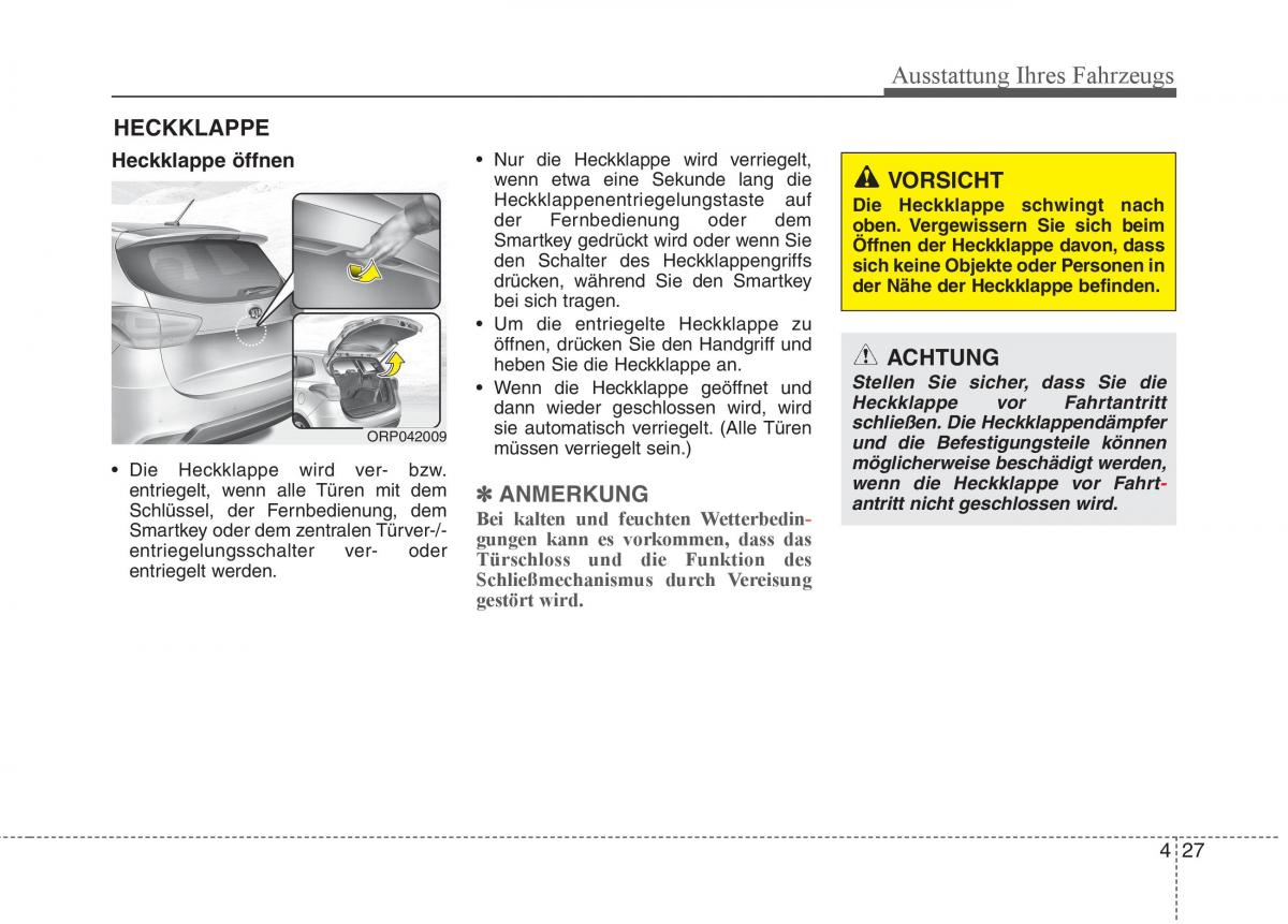 KIA Carens III 3 Handbuch / page 125