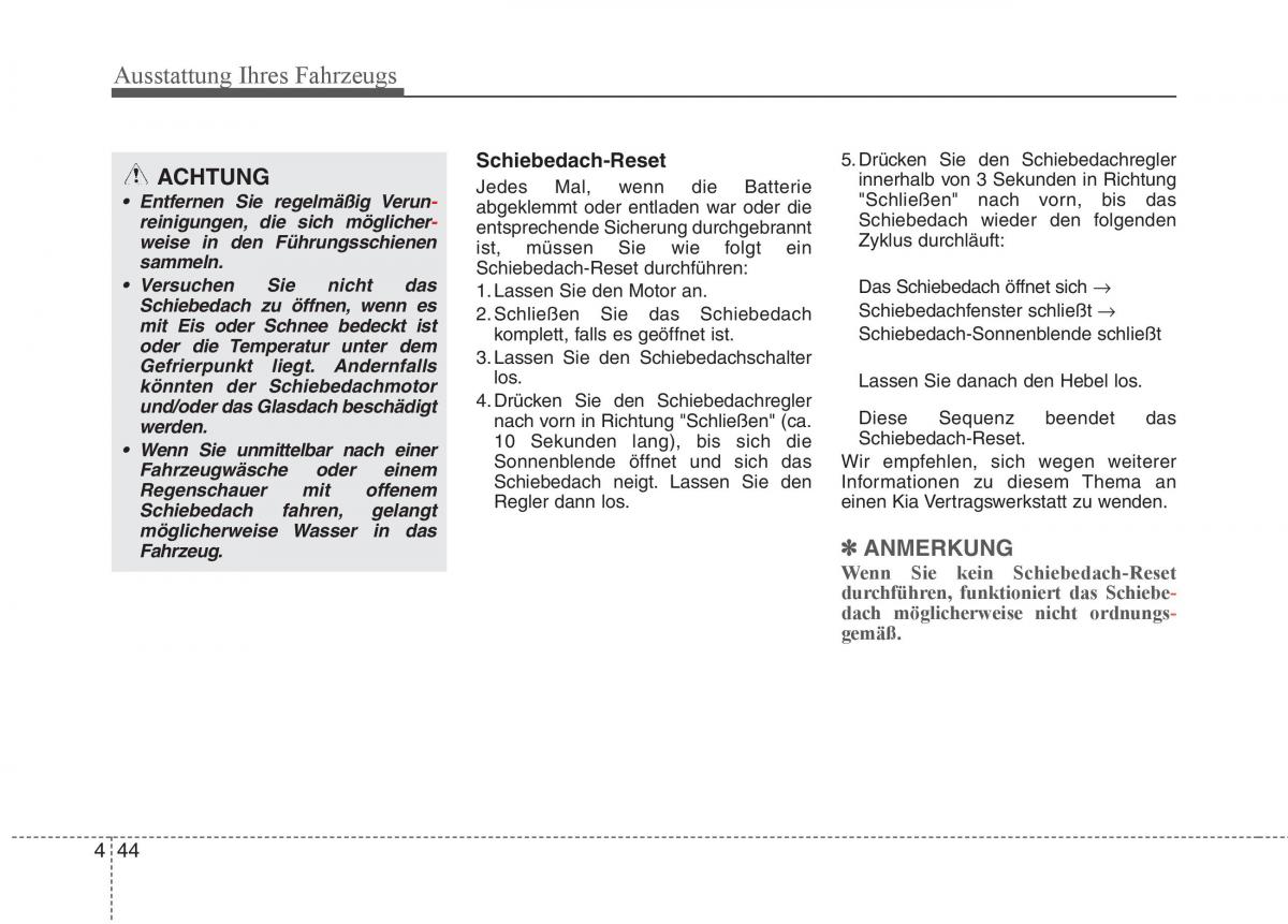 KIA Carens III 3 Handbuch / page 142