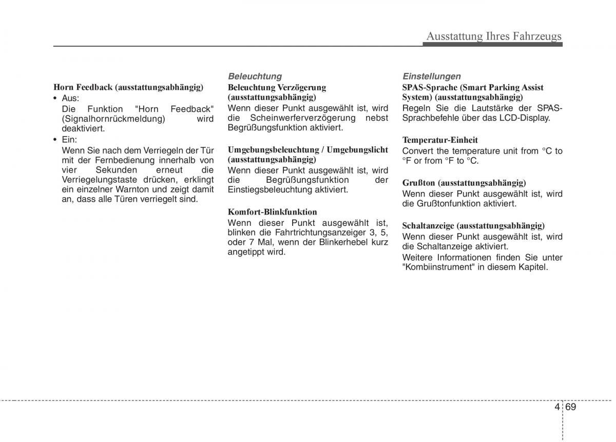 KIA Carens III 3 Handbuch / page 167