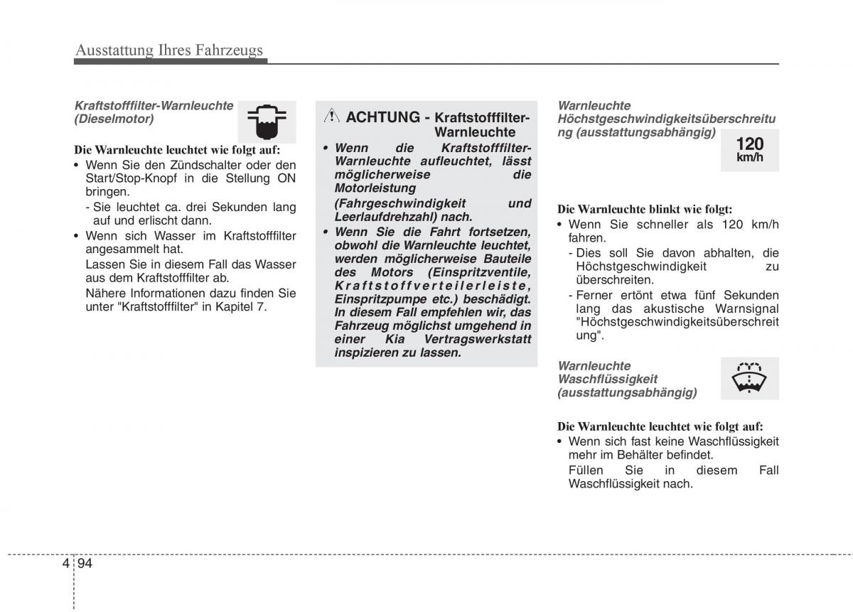 KIA Carens III 3 Handbuch / page 192