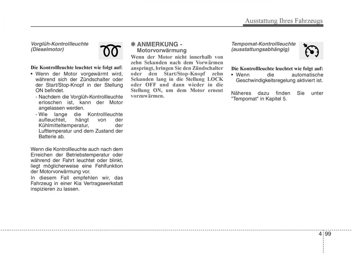 KIA Carens III 3 Handbuch / page 197