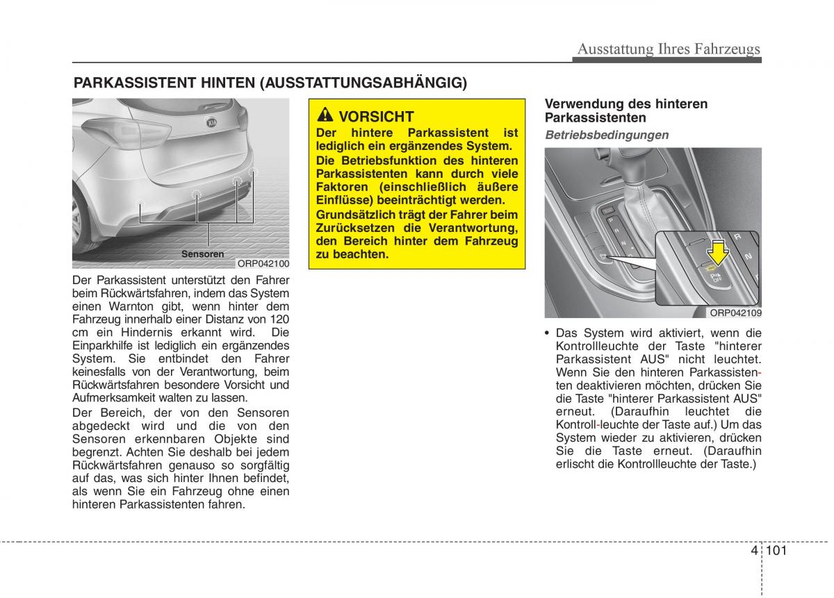 KIA Carens III 3 Handbuch / page 199