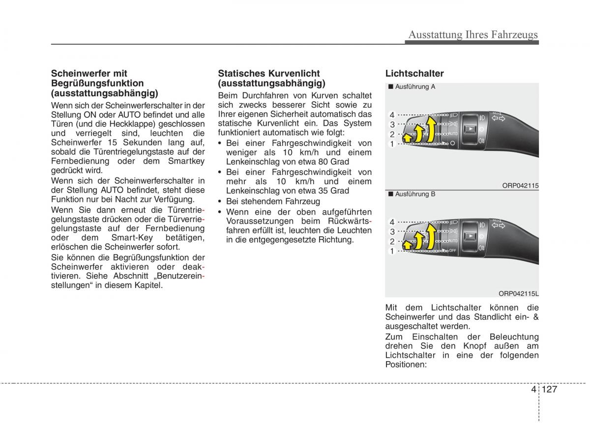 KIA Carens III 3 Handbuch / page 225