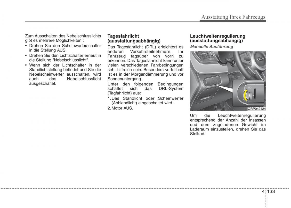 KIA Carens III 3 Handbuch / page 231