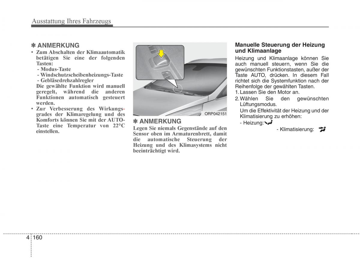 KIA Carens III 3 Handbuch / page 258